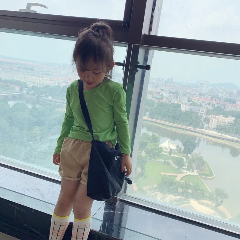 Осеннее платье 2019 новое детское нижнее белье футболка из чистого хлопка с