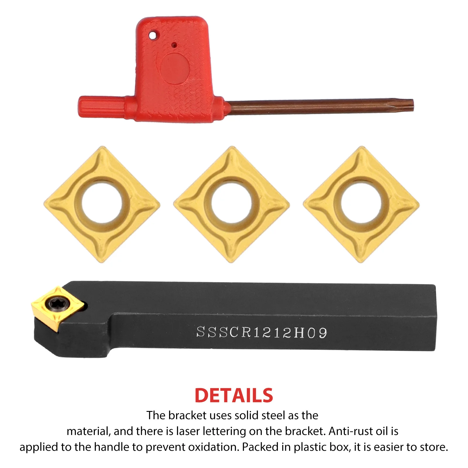 

5pcs SDNCN-1616H11 Tool Holder And DCMT11T304 Blade Set Industry Machining Steel Parts CNC Turning Tool Lathe Turning Tool