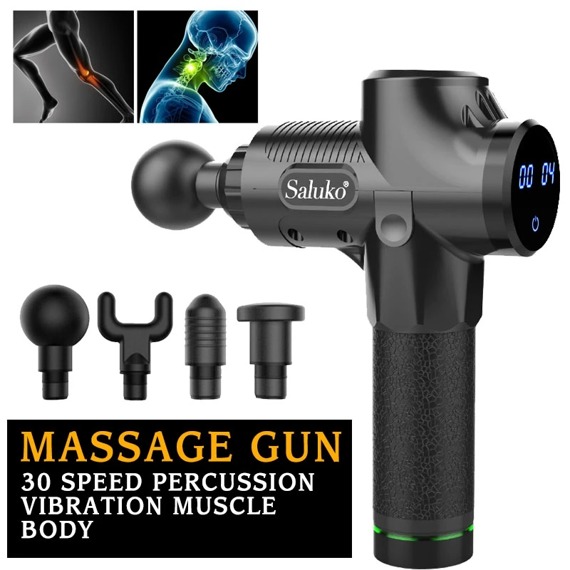 Massage Gun Percussion Vibration Muscle Pain Relief  Body Relaxing Exercising Therapy Massager Slimming 30 Speed