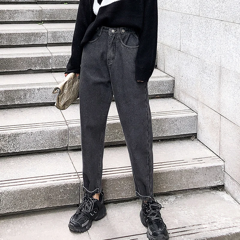 Толстые джинсы с флисовой подкладкой женская зимняя верхняя одежда в Корейском