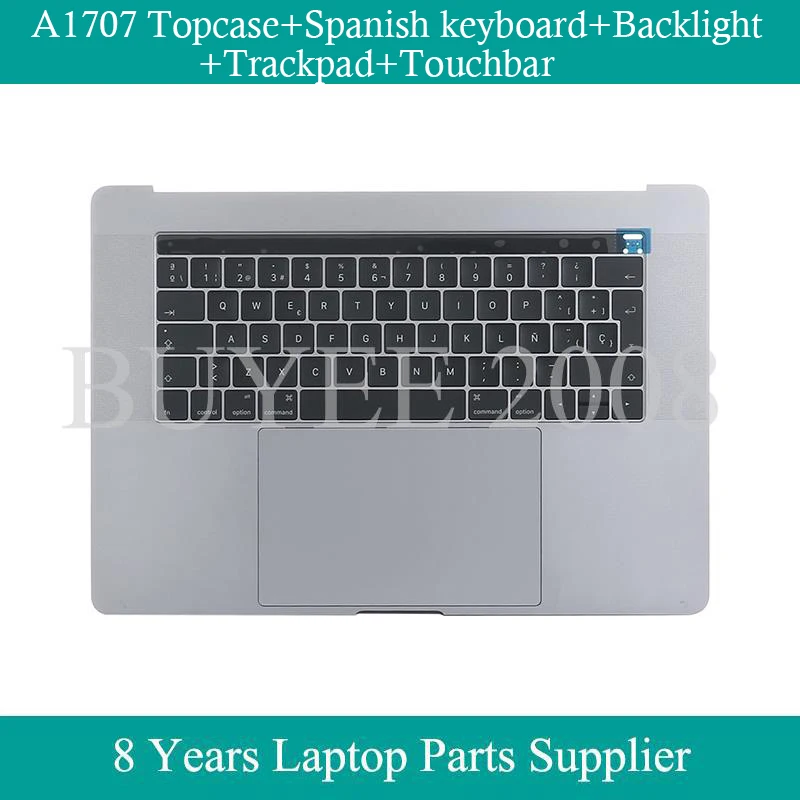 

Оригинал для Macbook Pro A1707 topcase с испанской клавиатурой подсветка Topcase Сенсорная панель трекпад 2016 2017 пространство серый серебристый