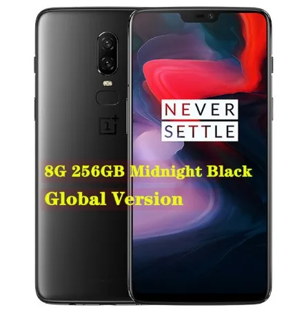 8G 256G Black OnePlus 6, 8 ГБ, 128 ГБ, Восьмиядерный процессор Snapdragon 845, AI, двойная камера 20 Мп+ 16 МП, разблокировка лица, Android 8, смартфон, мобильный телефон - Цвет: 8G 256G Black