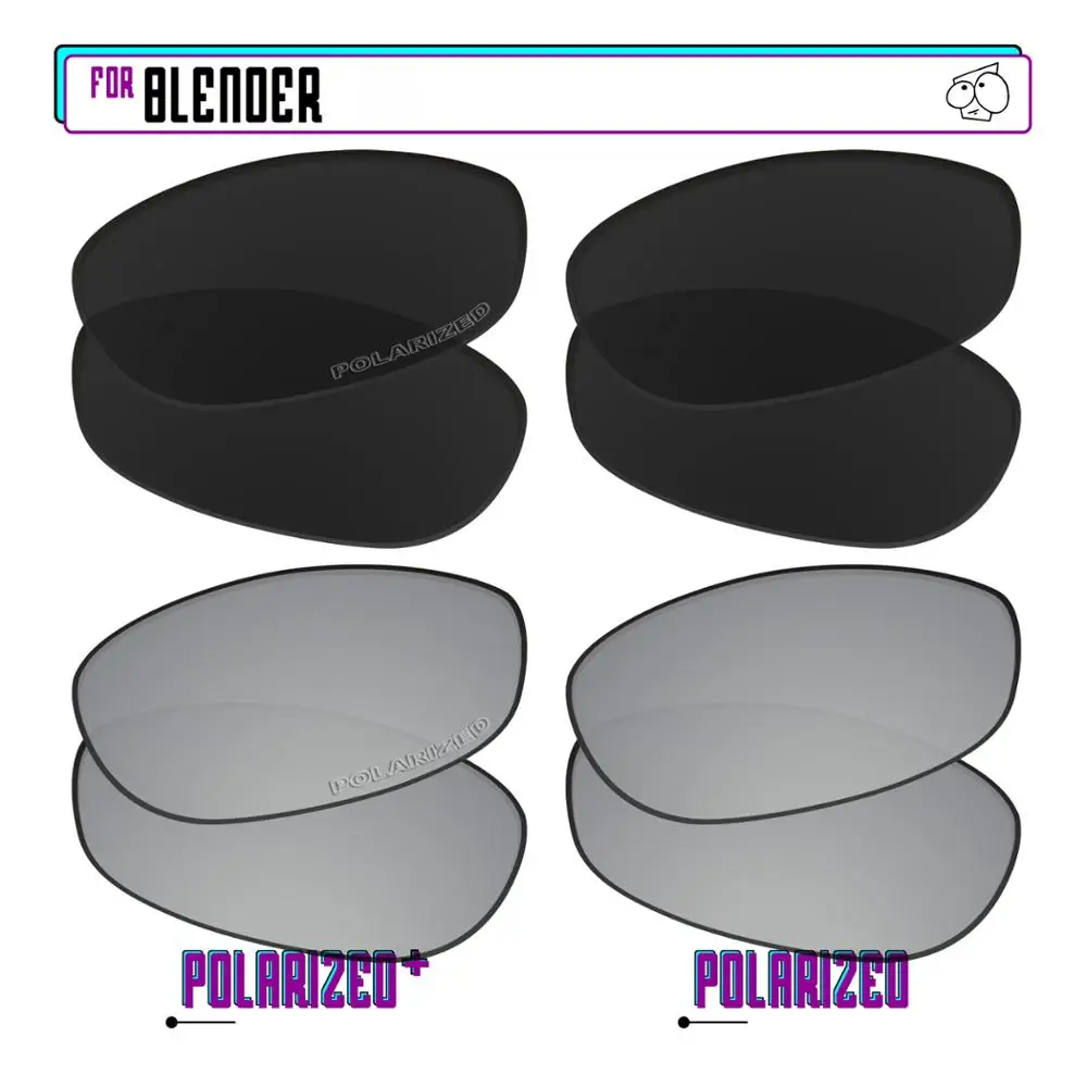 EZReplace Polarized Replacement Lenses for - Oakley Blender Sunglasses - BlkSirP Plus-BlkSirP