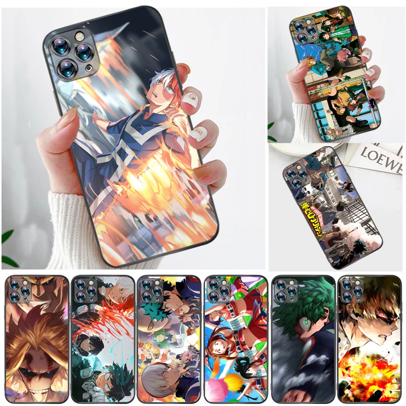 

My Hero Academia Tomura Boku Todoroki Shouto Dabi Shigaraki Bakugou Katsuki Phone Case For iPhone 11 11Pro MAX Coque Carcasa