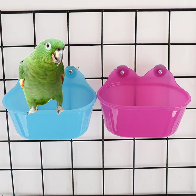 

Pet Bird Bathtub Hanging Parrot Cage Bath Shower Bathing Tub Food Feeder Bowl Bird Bathtub Bowl Parrot Cage Hanging