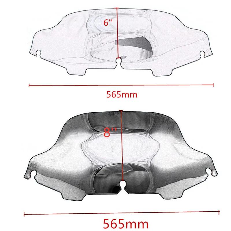 Мотоцикл 6 ''/8" Черный/дым/прозрачный ветровое стекло обтекатель ветрового стекла для Harley Electra Street Glide FLHX Touring 1996-2013