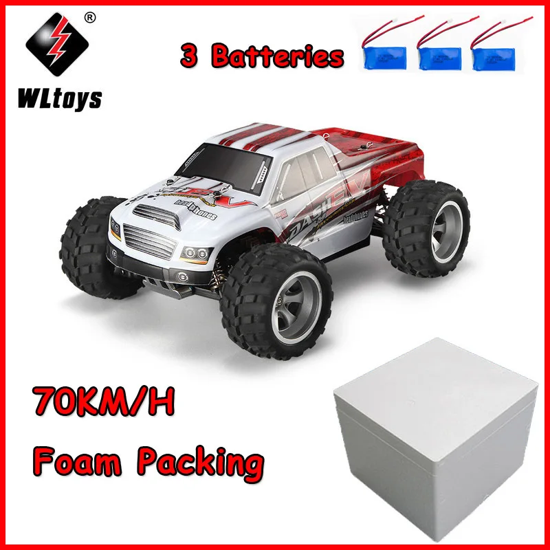 WLtoys 70KM/H RC Car A979-B 2.4GHz 1/18 Scale Full Proportional 4WD High Speed Brushed Motor Electric RTR Remote Control Car