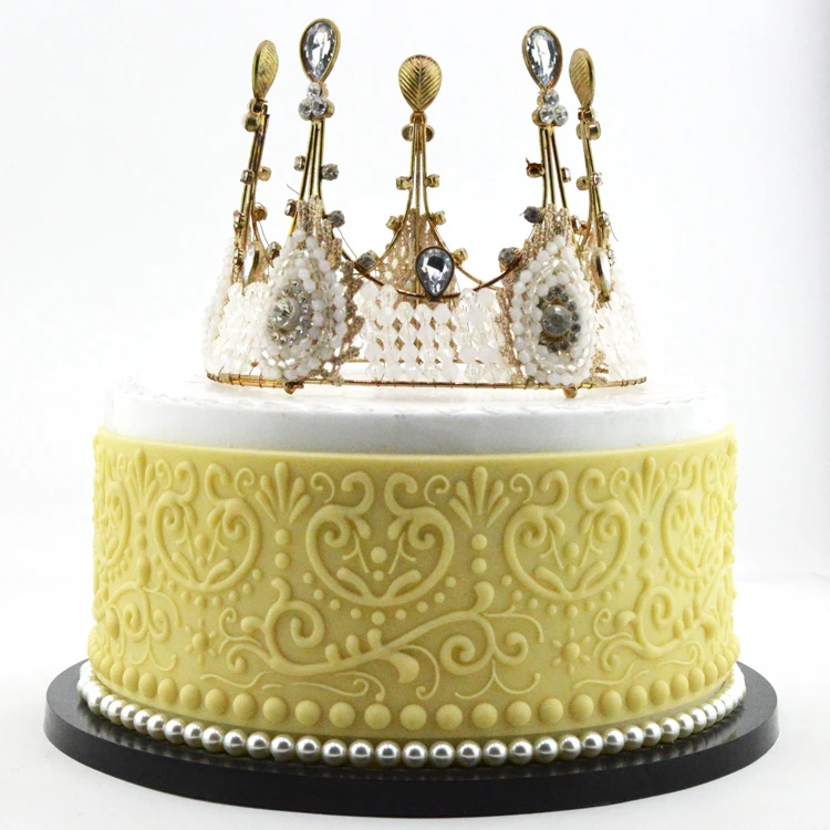 Европейская рельефная жемчужная помадка силиконовая форма для края торта Форма