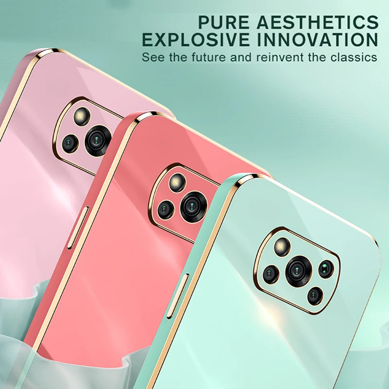 Poco X3 Pocox3 Case Plating Square Silicone Ring Holder Case For Xiaomi Poco X3 X 3 Pro NFC GT Pocox3 Pro Poco X3 Pro Case Cover