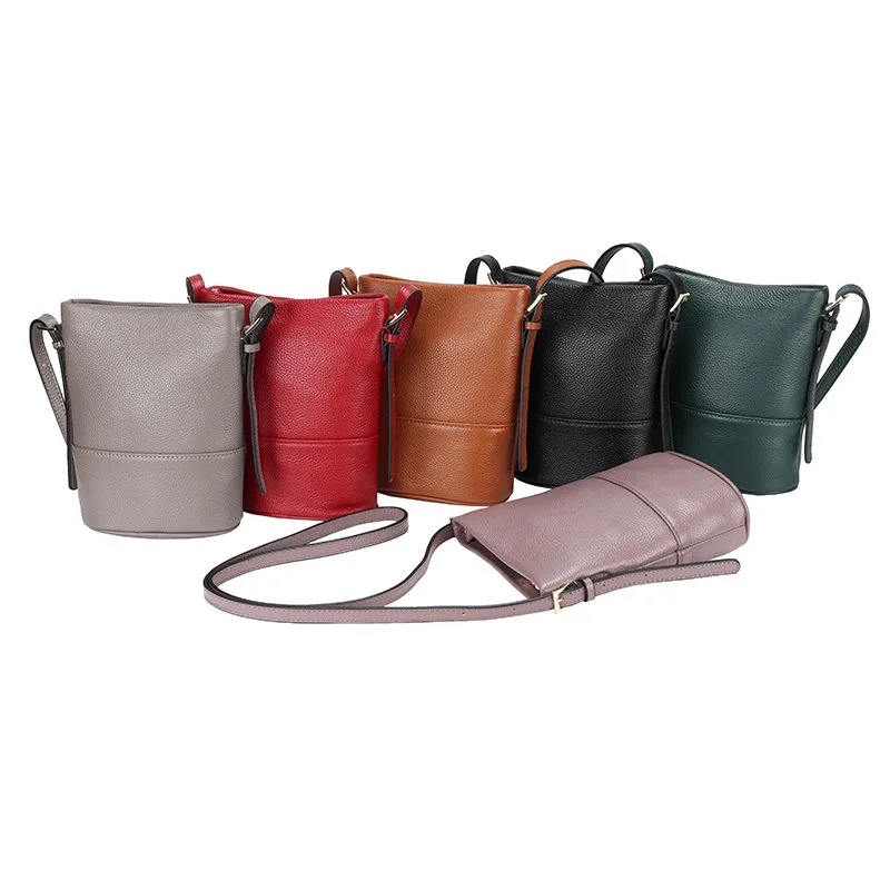 Сумка кросс-боди женская из натуральной кожи Маленький модный мессенджер на