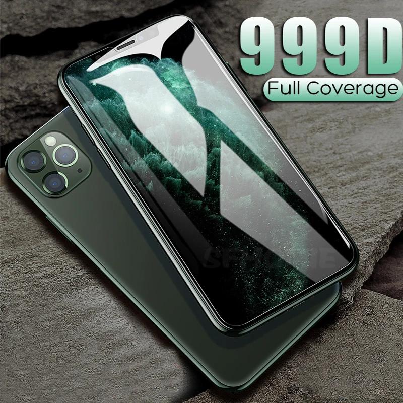 

999D закаленное защитное стекло для iPhone 11 Pro Max 7 X XR Защита экрана для iPhone 7 8 6 6s Plus XS Max 11 Pro стекло