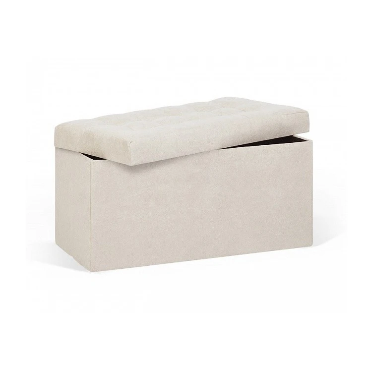Пуф банкетка складной большой Дели Delicatex светло бежевый ящик для хранения