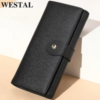 westal womens purse leather wallet for women genuine leather clutch money bag ladies wallets cash and cards wallets long 8303