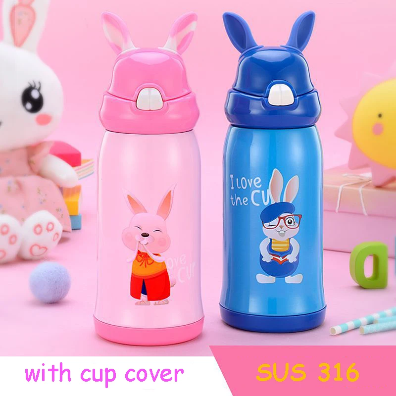 316 вакуумная фляжка из нержавеющей стали для детей подарки милый кролик термос