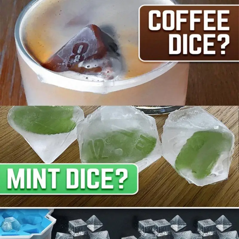 

2021 Ice Tray Mould Polygon Digital 3D Dice Silicone Ice Cube Maker Form For Ice Candy Cake Pudding Chocolate Molds