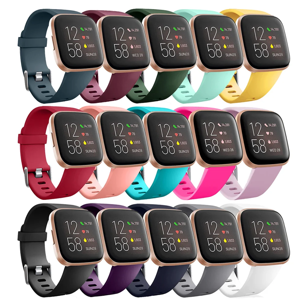 Силиконовый сменный ремешок для смарт-часов Fitbit Versa 2 аксессуары браслет Versa/Versa Lite