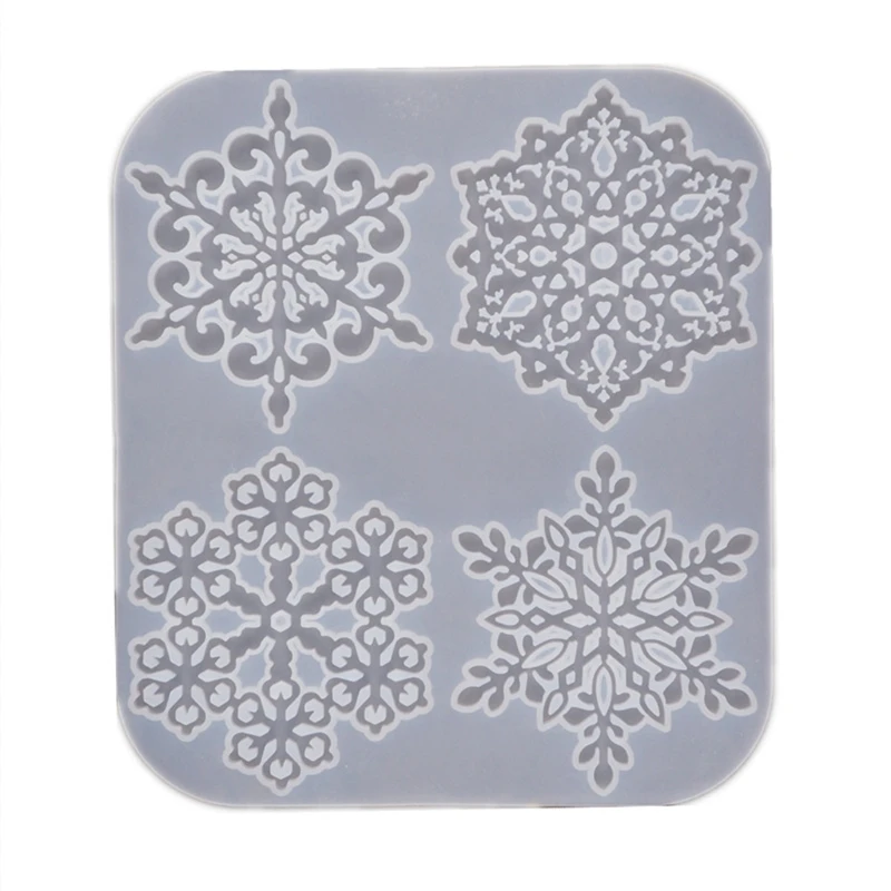 

Snowflake Coaster Mold 4 inch Coaster Silicone Mold DIY Geode Coaster Candle Holder Craft Decorations Mould Craft Tool