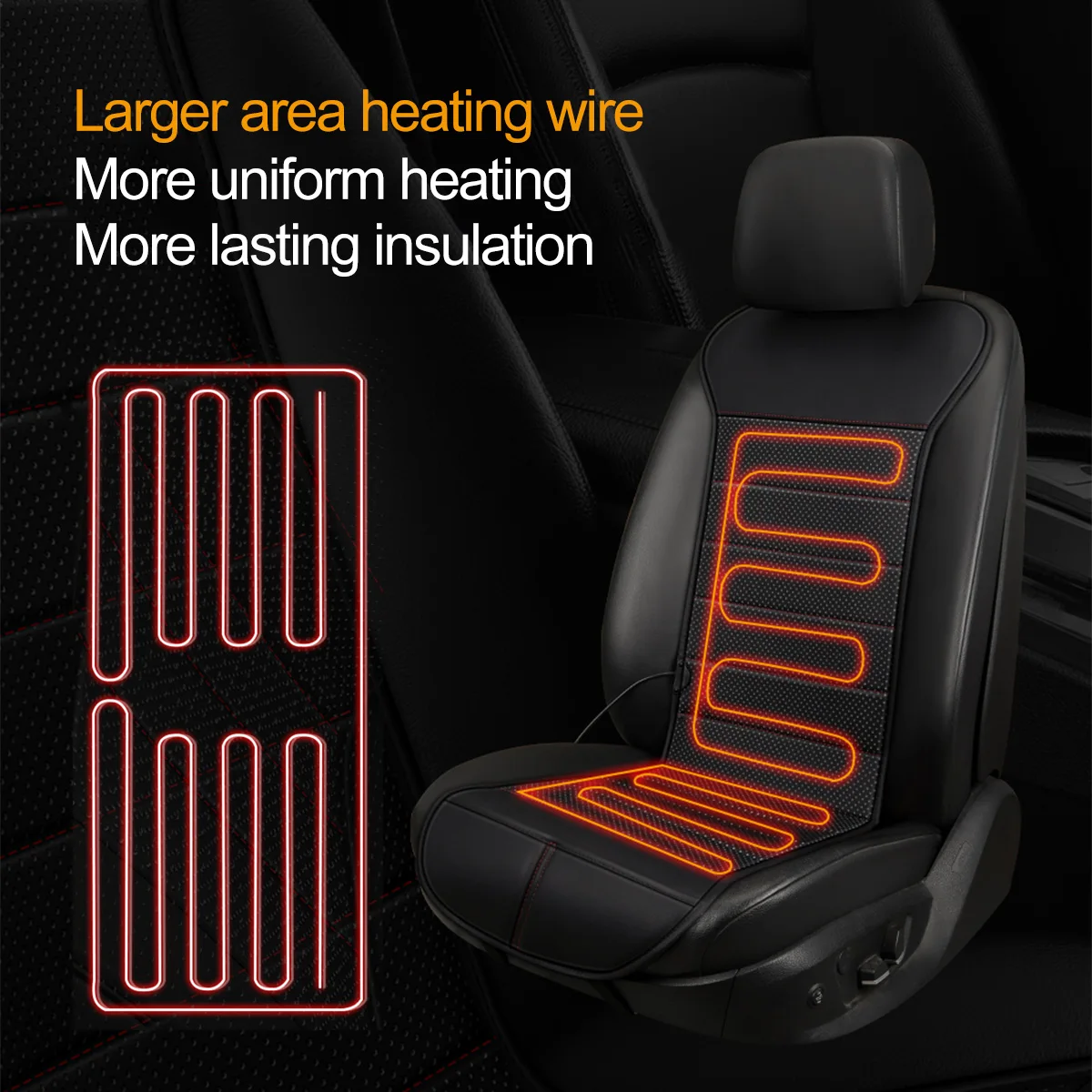 Кожаная Автомобильная подушка с подогревом на два сиденья 12 В зимний бытовой