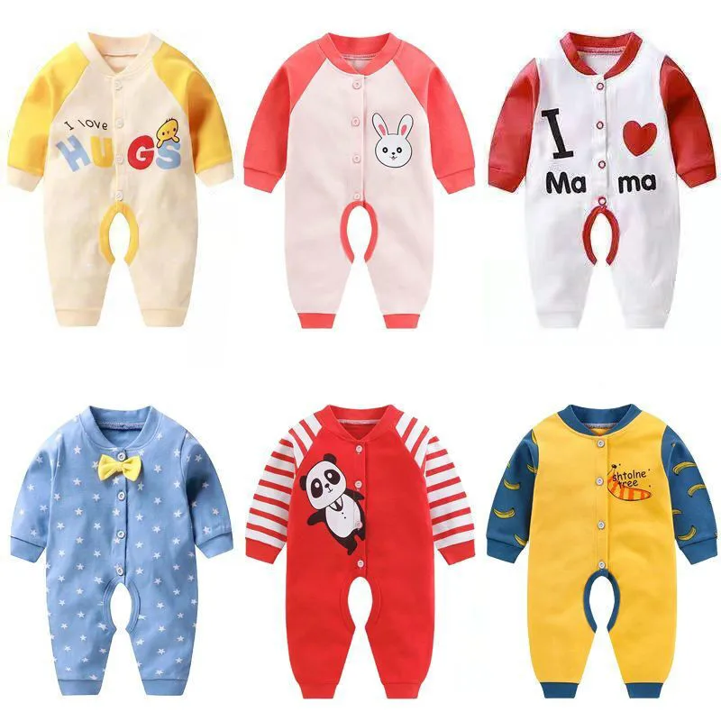 

Newborn Jumpsuit Baby Girl Autumn Clothes Long Sleeve Romper Cartoon Cotton Clothes For Boys Kids Outfit Children 0-1-2Years Old