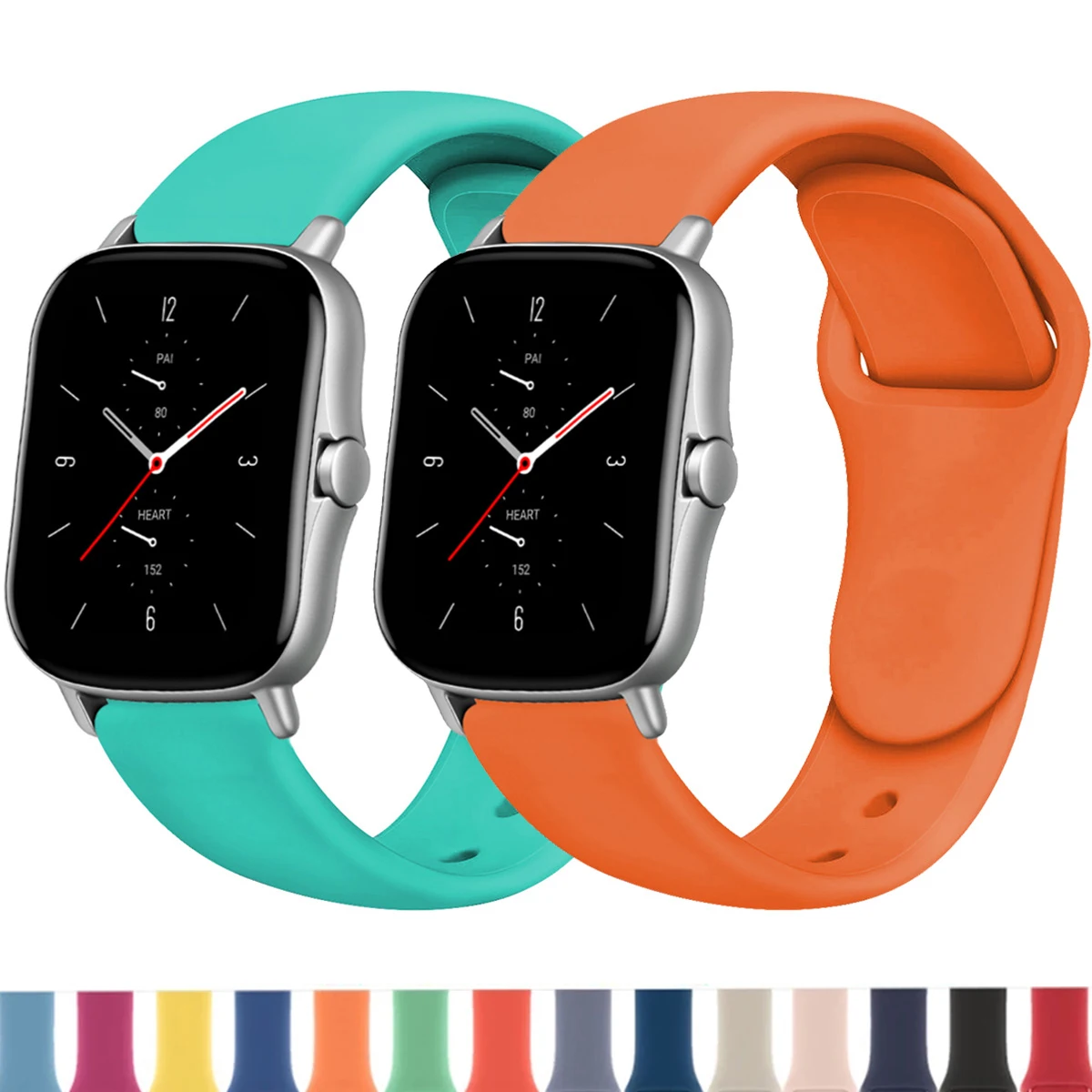 

Ремешок силиконовый мягкий для Xiaomi Haylou LS02, спортивный браслет для смарт-часов Amazfit Bip Lite S U GTS 2, 20 мм