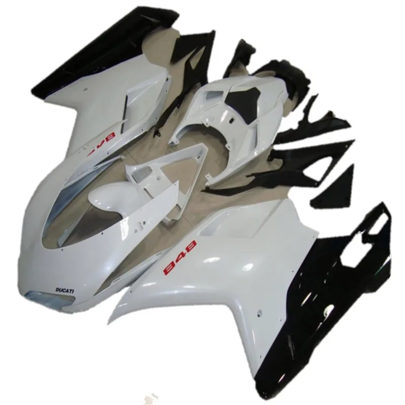 

Top selling fairing kit for Ducati 848 1098 1198 07 08 09 10 11 black white red fairings set 848 1198 2007 2011