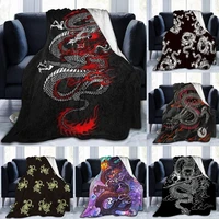 dragon blanket lightweight throw blanket for bed printed blankets for kids and adults soft fluffy fleece blanket bedding