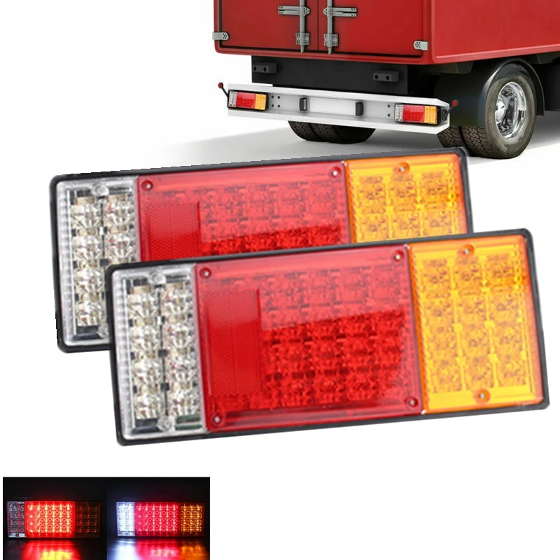 

2Pcs 12V 44 LED Rear Tail Stop Indicator Lights Lamp for Truck Trailer Lorry Caravan 24V LED Tail Lights 9-32V