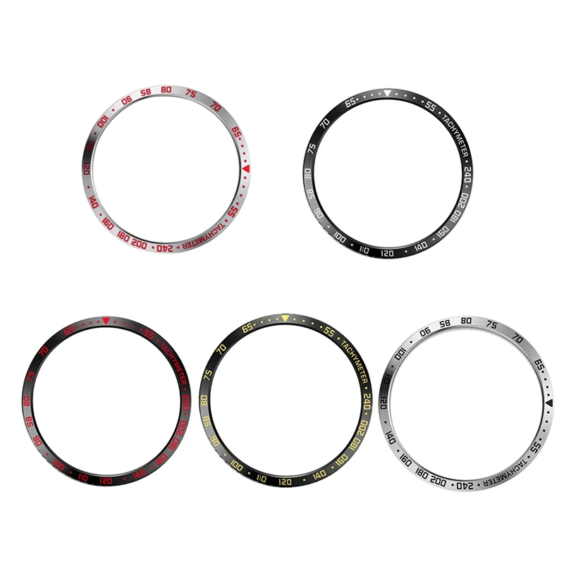for Samsung Galaxy Watch 42Mm Smart Bezel Ring Adhesive Cover Anti Scratch Metal Protection Silver | Электроника