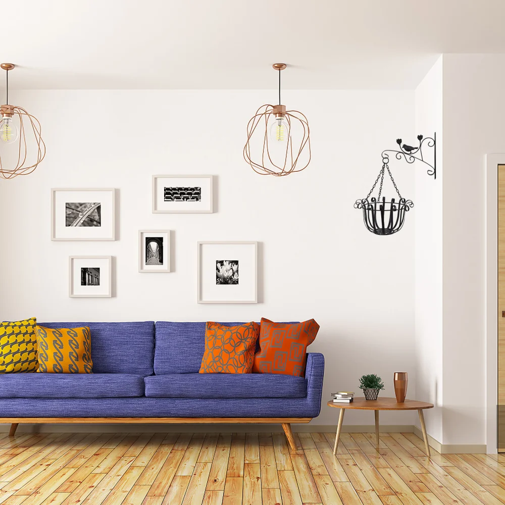 

1 Set Wall Flowerpot Rack Hanging Rack Balcony Flower Rack Iron Art Flower Rack