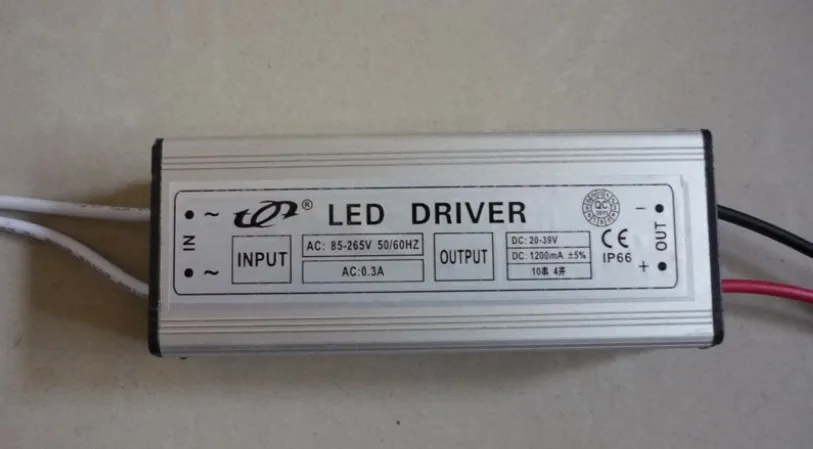 1pcs resell External driver 10 Series 4 parallel high  AC85-265V DC1200MA  40w good over heat protection IP66 Waterproof