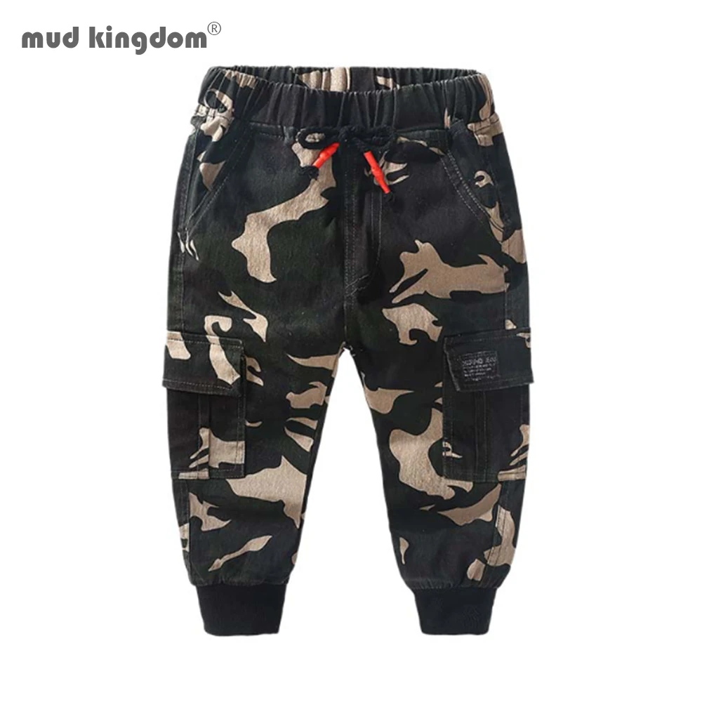 

Mudkingdom Boys Cargo Pants Autumn Winter Warm Camouflage Fashion Jogger Trousers for Boys