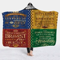 wearable 3d famous american movie fleece hoodie throw blanket soft fluffy weighted blankets for adults manta coral fleece
