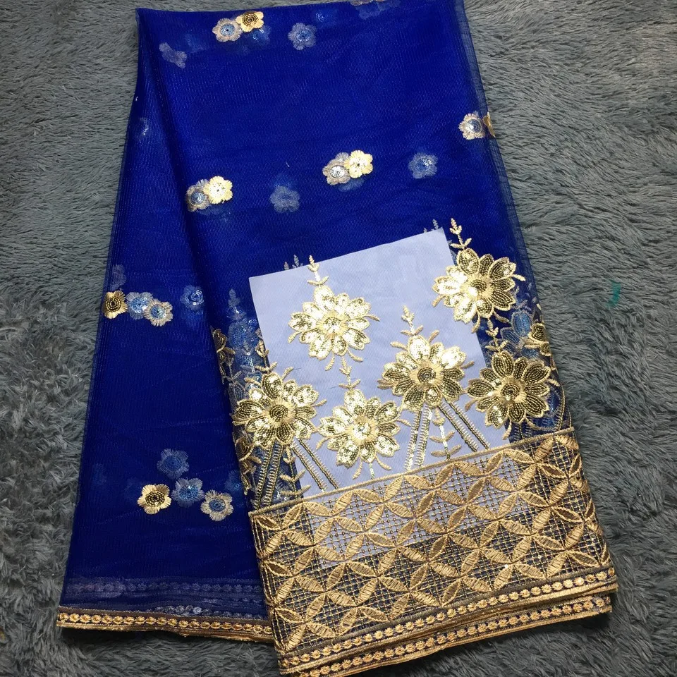 Кружевная ткань желтого цвета Африканское кружево 2021 высококачественное с