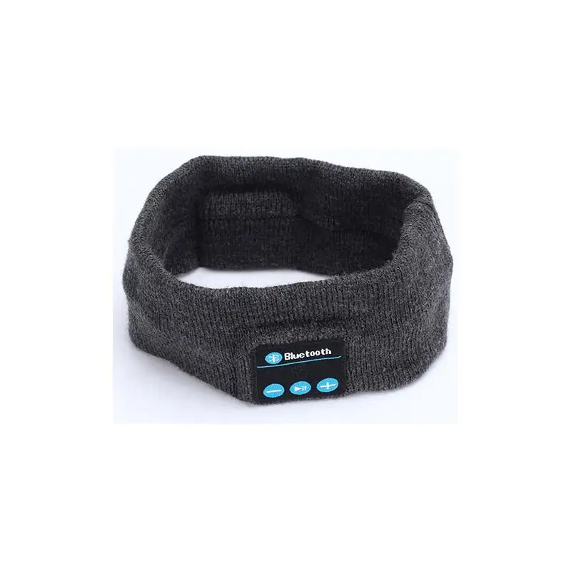 1 шт. Bluetooth вязаная повязка на голову Sweatband беспроводные наушники гарнитура динамик упражнения Серый Белый Встроенный аккумулятор