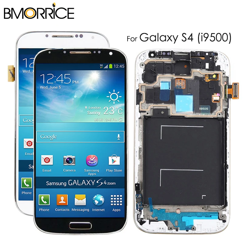 ЖК дисплей для samsung Galaxy S4 GT I9505 I9500 i337 сенсорный экран дигитайзер в сборе с рамкой