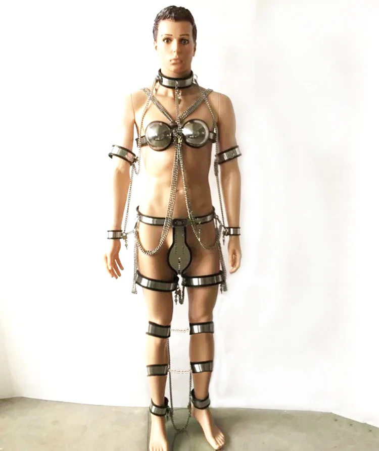 10 шт. комплект шлем-бандаж из нержавеющей стали Для мужчин Пояс верности штаны