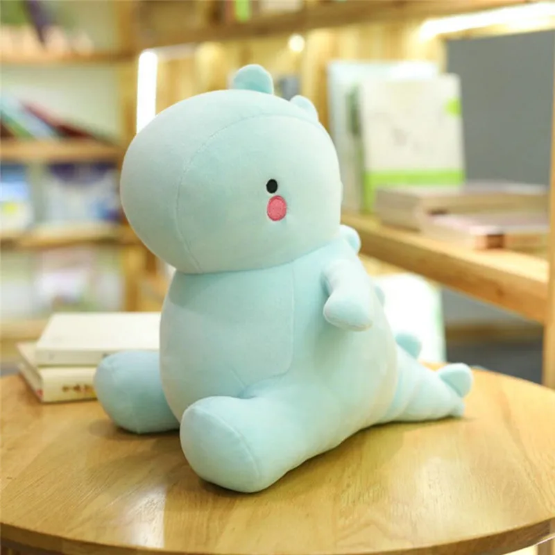 

Stuffed Soft Cute Animal Doll Kawaii Green Pink Dinosaur Plush Toys PP Cotton Pillow Birthday Gift For Children