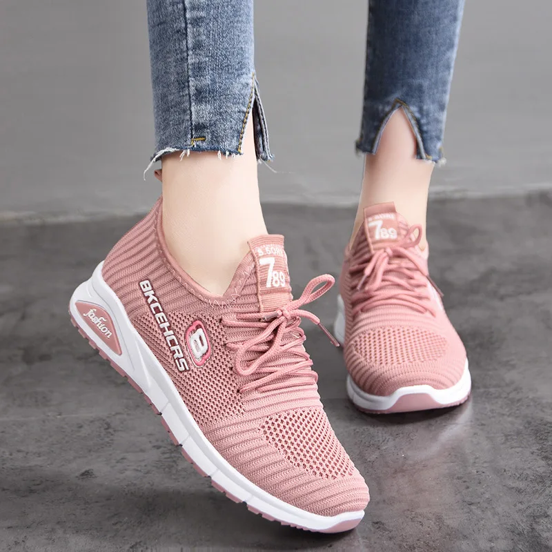 

Women Shoes Tide Shoes Net Red 2021 New Breathable Shoes Mesh Women Sneakers Lace Up Casual Shoes Zapatos Mujer Size 36-42