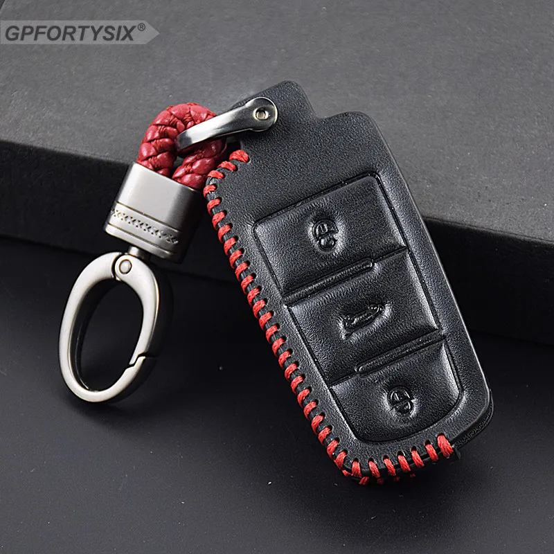Кожаный чехол для автомобильного ключа ключей Volkswagen VW Polo Golf Passat Touareg тигуан Жук Bora