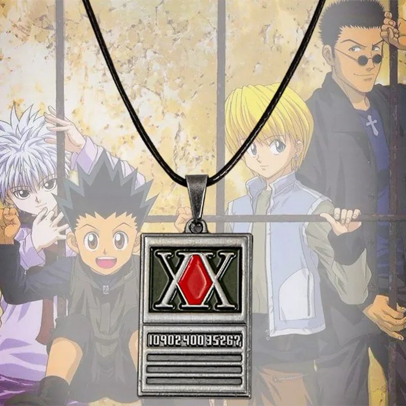 

Hunter X Hunter Necklace Pendant Rope Chain Metal Necklaces Women Men Charm Gifts Japanese Anime Jewelry