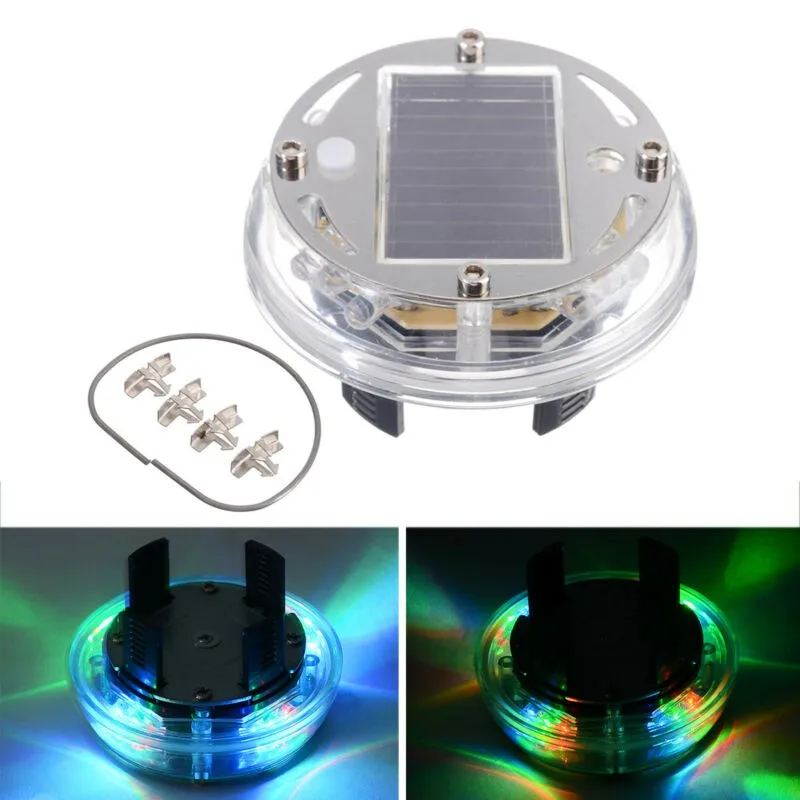

4 Modes 12 LED RGB Car Accessories Auto Solar Energy Flash Wheel Tire Light Lamp Decor 6.5*6.5*4.5cm 12 Bright LED Lights