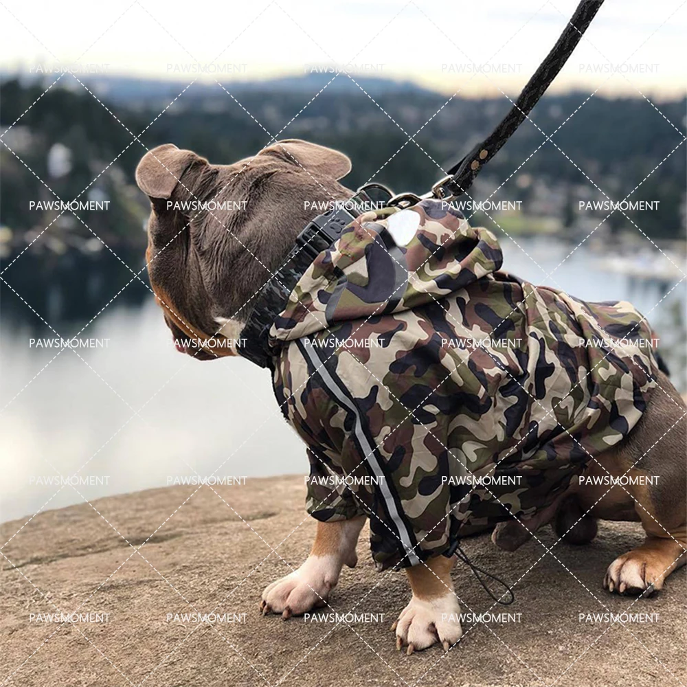 Камуфляжный дождевик с изображением французского бульдога одежда для домашних