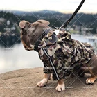 Камуфляжный дождевик для французского бульдога, одежда для маленьких и больших собак, толстовки с капюшоном, куртка для мопса, йоркширского терьера PC1365