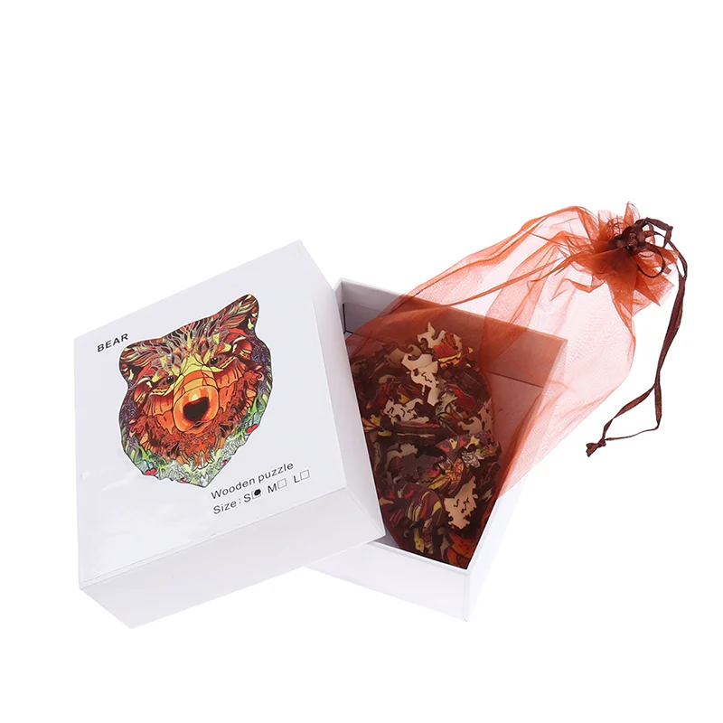 

Wooden Jigsaw Puzzles Bear DIY Wooden Puzzles Each Piece Is Animal Shaped Puzzle DIY Wooden Puzzles For Adults And Children