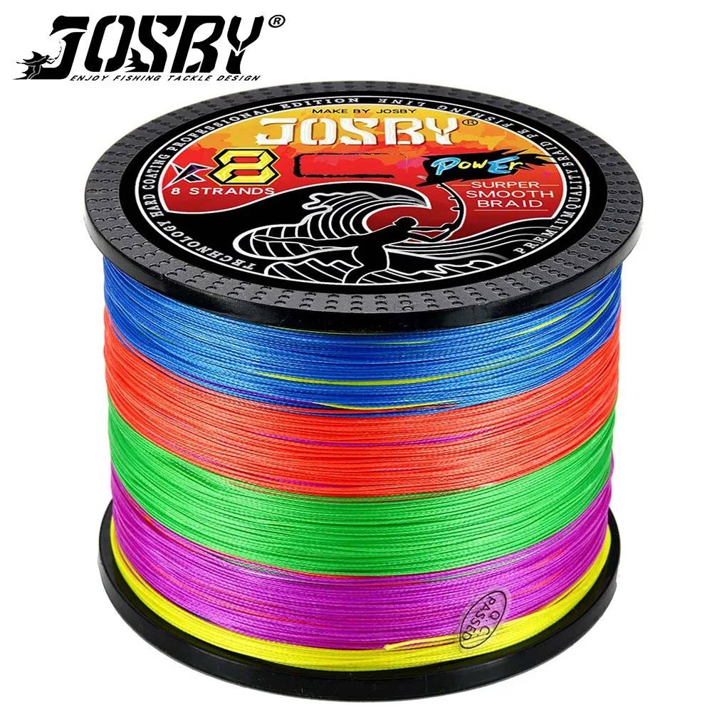 

JOSBY NEW 4 Braid Fishing Line 8 Strands Super Strong For Lake Sea 200M 300M 500M 1000M 100% PE Multifilament Wire Woven