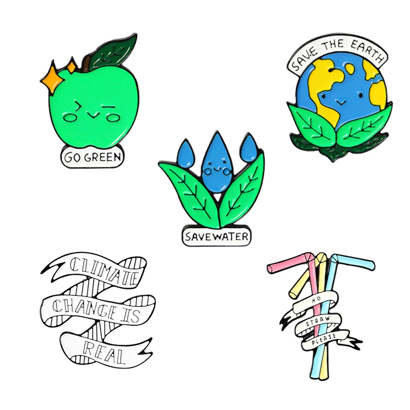 

Protect Environment Enamel Pin Protect the Earth Brooch Lapel Pins for Backpack Badge Jewelry Gift for Kids Friends Wholesale