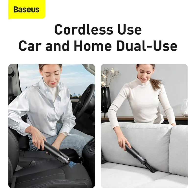 $74.66 Baseus Car Vacuum Cleaner Wireless Vacuum Cleaner 15000Pa with LED Light for Home PC Cleaning Portable Handheld Vacuum Cleaner