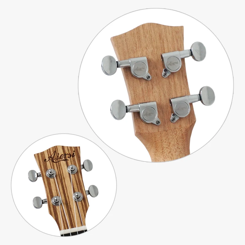 Aiersi бренд 21 дюймов Твердая ель Топ zebrawood тело Гавайские Гавайи|Укулеле| |