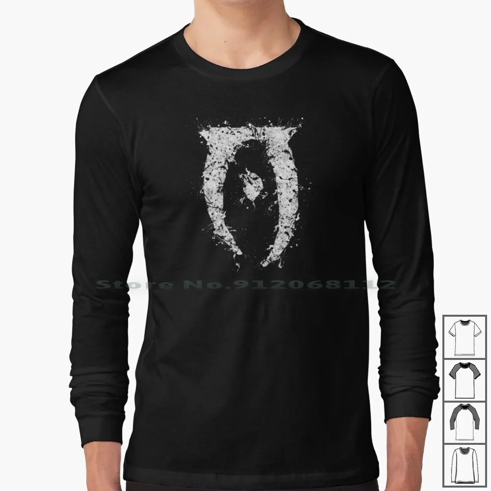 

Elder Scrolls-Oblivion Long Sleeve T Shirt Elder Scrolls Oblivion Splat Splatter White Black Video Game Gaming Symbol Logo