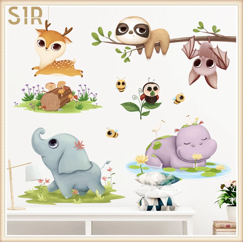 

Wall Sticker for Children's Room Cartoon Kindergarten Wallpaper 3D Art Decal Sticker Child Room Wall Decor Anime Decor